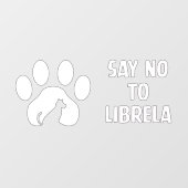 Raamklemmen: Zeg nee tegen L witte letters Raamsticker (Vel)