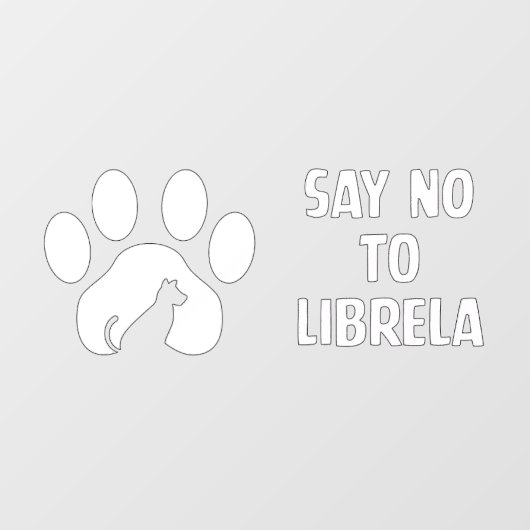 Raamklemmen: Zeg nee tegen L witte letters Raamsticker (Vel)