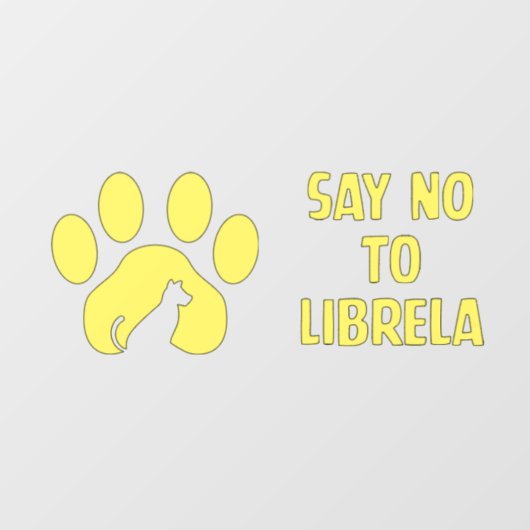 Raamklemming - geel pootontwerp raamsticker (Vel)