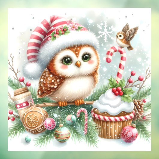 Raamklemming van de kerstuil raamsticker (Vel 3)