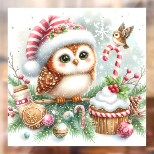 Raamklemming van de kerstuil raamsticker (Vel 2)