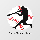 Raamkoeling van de Baseball Batter Raamsticker (Vel)