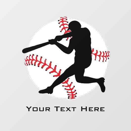 Raamkoeling van de Baseball Batter Raamsticker (Vel)