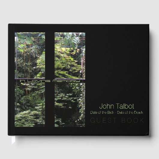 Raamkruis op Natuur Garden Memorial Guest Book Gastenboek (Voorkant)