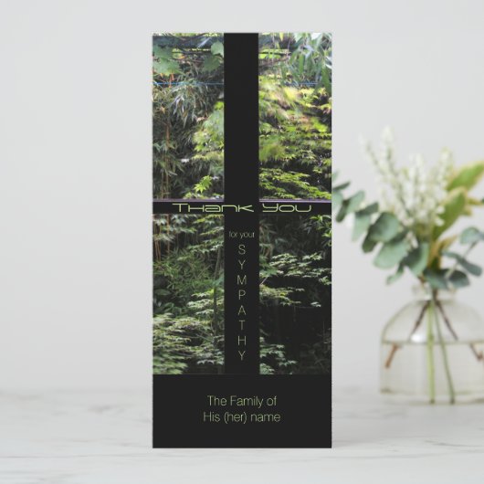 Raamkruis op Natuur Tuin Sympathie Dank U I Kaart (Staand voorkant)