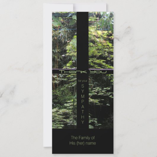 Raamkruis op Natuur Tuin Sympathie Dank U I Kaart (Voorkant)