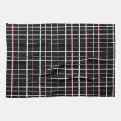 Raampaneel Afdrukken in zwart-wit met roze Theedoek (Horizontaal)