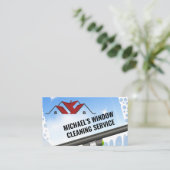 Raamreinigers | schuiver | Huisdiensten Visitekaartje (Staand voorkant)