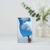 Raamreinigers | Wolken | schoonmaakdienst Visitekaartje (Staand voorkant)