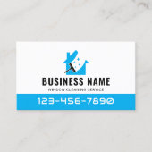 Raamreiniging Blue House Cleaning Service Visitekaartje (Voorkant)