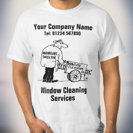 Raamreinigingsbedrijf voor ramen schonen t-shirt