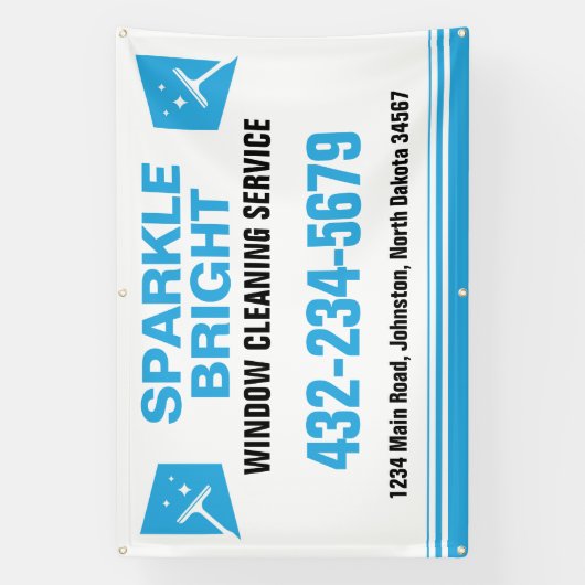 Raamreinigingsdienst Spandoek (Verticaal)