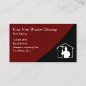 Raamschoonmaak Diensten Moderne Visitekaartjes (Voorkant)
