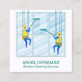 Raamspoeling met hoge resolutie vierkante visitekaartje