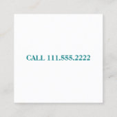 Raamspoeling met hoge resolutie vierkante visitekaartje (Achterkant)