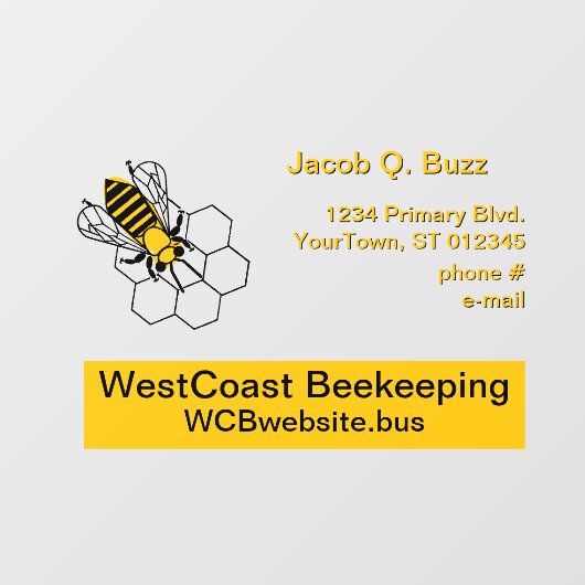 Raamsticker - Bijenbedrijf (Vel)