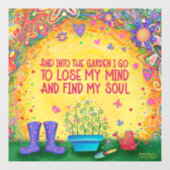 Raamsticker "Inspirivity" voor in de tuin (Vel)