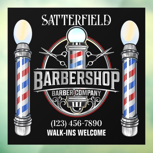 Raamsticker kapperszaak (Vel 3)