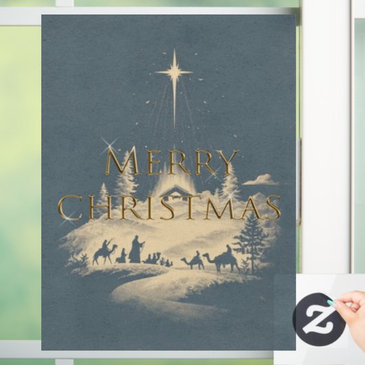 Raamsticker Kerstmis  (Huis)