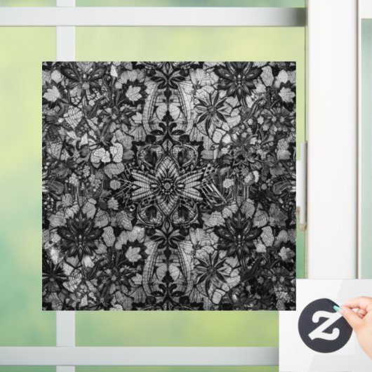 Raamsticker Regal Black Lace (Huis)