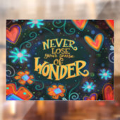 Raamsticker "Sense of Wonder "Inspirivity" (Vel 2)