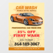 Raamsticker voor autowasdiensten (Vel)