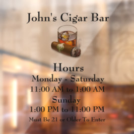 Raamsticker voor winkel of bedrijf