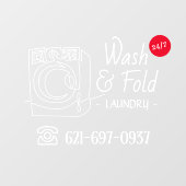 Raamsticker wasdienst (Vel)