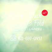 Raamsticker wasdienst (Vel 3)