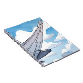 raamstoel | Vliegtuig Wing Sky Waterverf Travel Notitieboek (Rechterzijde)