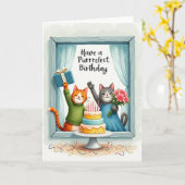 Raamtafel Verjaardagskaart Kaart (Gele Bloem)