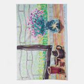 Raamthee en Bloemen Theedoek (Verticaal)