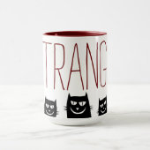"RAAR" 5 ZWARTE KATTEN, KOFFIEBEKER MOK (Midden)