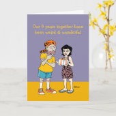 Raar en prachtig 9e Jubileum Kaart (Gele Bloem)