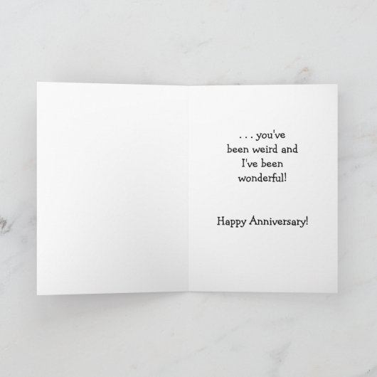 Raar en schitterend Jubileum Kaart (Binnen)