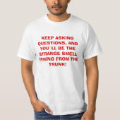 Raar geurtje grappig quote T shirt (Voorkant)