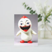 Raar grappig beeldje briefkaart (Staand voorkant)