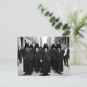 Raar griezelig hooded mensen briefkaart (Staand voorkant)