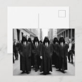 Raar griezelig hooded mensen briefkaart (Voorkant / Achterkant)