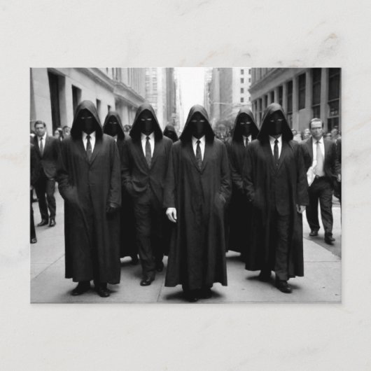 Raar griezelig hooded mensen briefkaart (Voorkant)