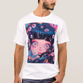 Raar griezelig schattig anime meisje t-shirt (Voorkant)