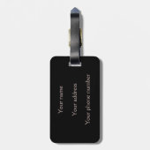 Raar grillig spookachtig oog bagagelabel (Achterkant verticaal)