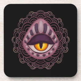 Raar grillig spookachtig oog bier onderzetter