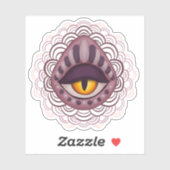 Raar grillig spookachtig oog sticker (Vel)