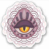 Raar grillig spookachtig oog sticker (Voorkant)