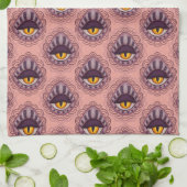 Raar grillig spookachtig oog theedoek (Gevouwen)