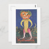 Raar  Groente Jack-o-Lantern Briefkaart (Voorkant / Achterkant)