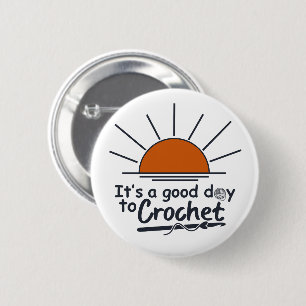 raar haakwerk ronde button 5,7 cm