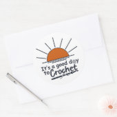 raar haakwerk ronde sticker (Envelop)