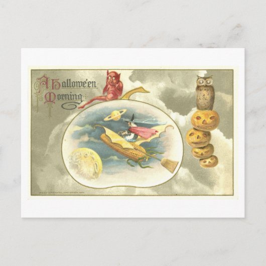 Raar Halloween Witch Briefkaart (Voorkant)